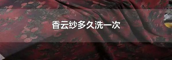 香云纱多久洗一次