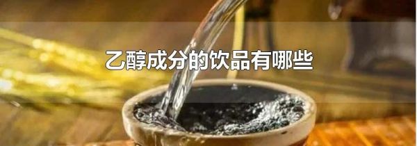 乙醇成分的饮品有哪些