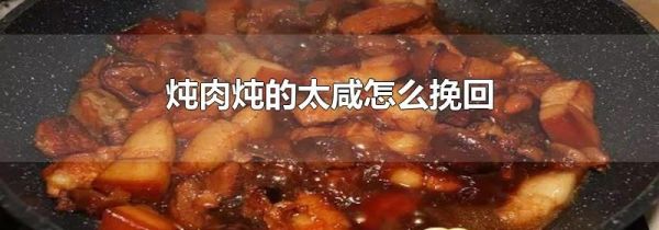 炖肉炖的太咸怎么挽回