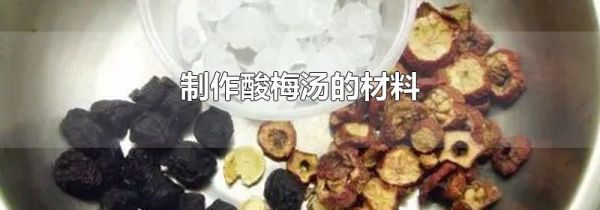 制作酸梅汤的材料