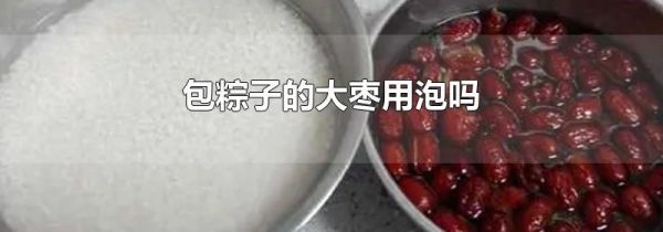 包粽子的大枣用泡吗