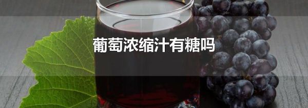 葡萄浓缩汁有糖吗