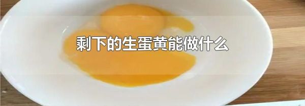 剩下的生蛋黄能做什么