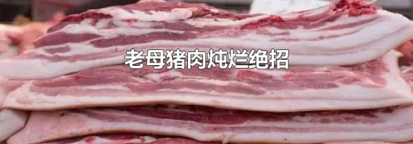 老母猪肉炖烂绝招