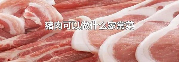 猪肉可以做什么家常菜
