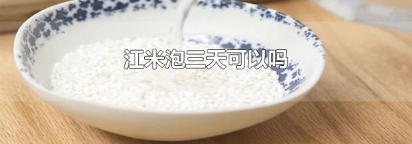 江米泡三天可以吗