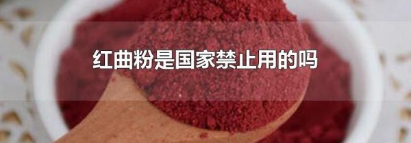 红曲粉是国家禁止用的吗