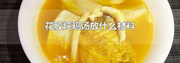 花胶炖鸡汤放什么材料