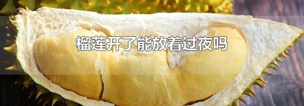 榴莲开了能放着过夜吗