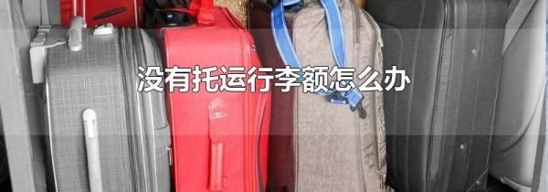 没有托运行李额怎么办