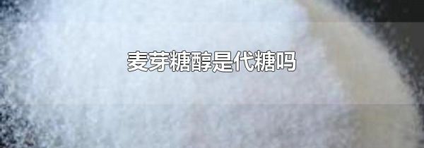 麦芽糖醇是代糖吗
