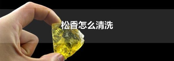 松香怎么清洗