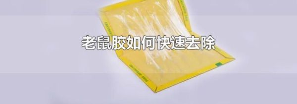 老鼠胶如何快速去除