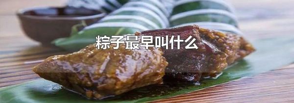 粽子最早叫什么