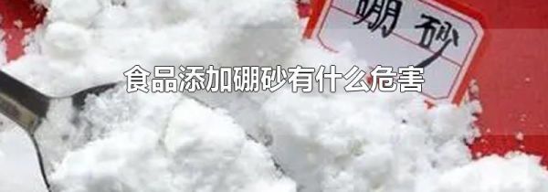 食品添加硼砂有什么危害