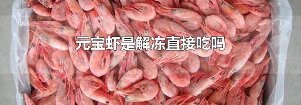 元宝虾是解冻直接吃吗