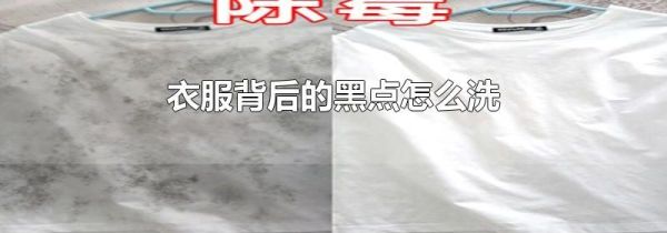 衣服背后的黑点怎么洗
