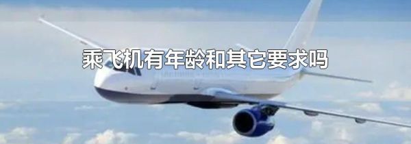 乘飞机有年龄和其它要求吗