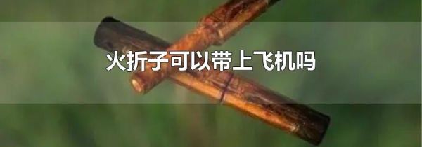 火折子可以带上飞机吗