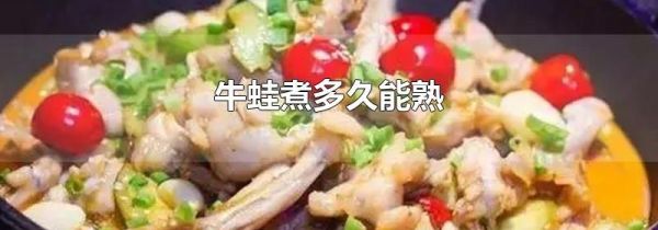 牛蛙煮多久能熟