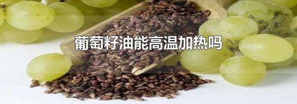 葡萄籽油能高温加热吗
