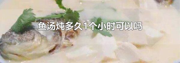 鱼汤炖多久1个小时可以吗
