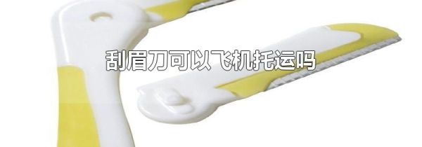 刮眉刀可以飞机托运吗