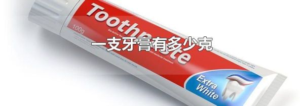 一支牙膏有多少克