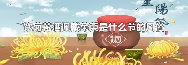 饮菊花酒佩戴茱萸是什么节的风俗