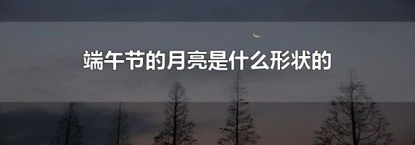 端午节的月亮是什么形状的