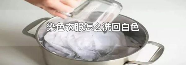 染色衣服怎么洗回白色