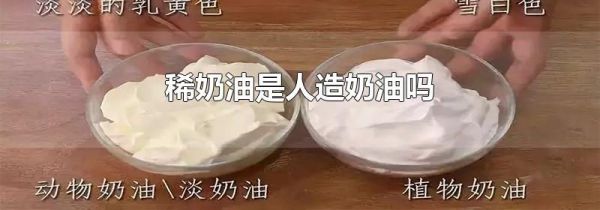 稀奶油是人造奶油吗