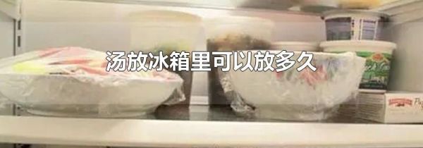 汤放冰箱里可以放多久