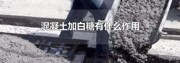 混凝土加白糖有什么作用