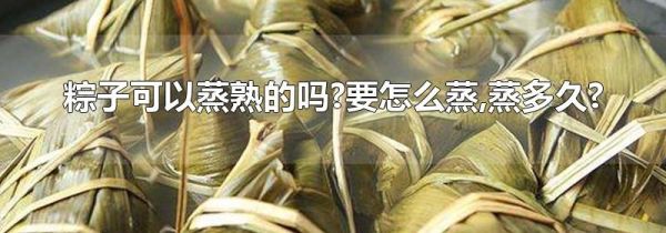 粽子可以蒸熟的吗?要怎么蒸,蒸多久?