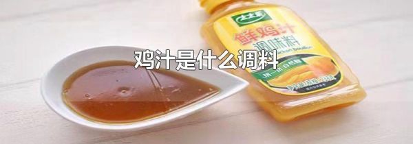 鸡汁是什么调料
