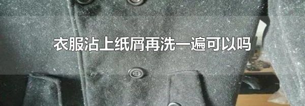 衣服沾上纸屑再洗一遍可以吗