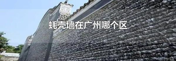 蚝壳墙在广州哪个区