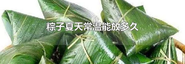 粽子夏天常温能放多久