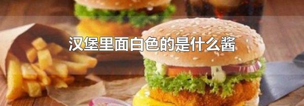汉堡里面白色的是什么酱
