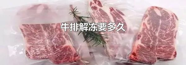 牛排解冻要多久