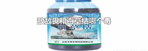 敌敌畏和百草枯哪个毒