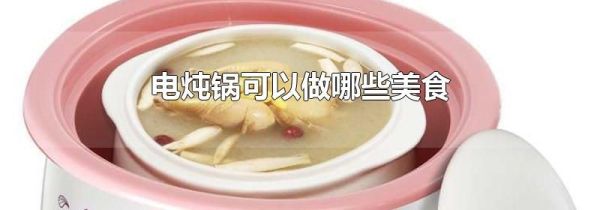 电炖锅可以做哪些美食