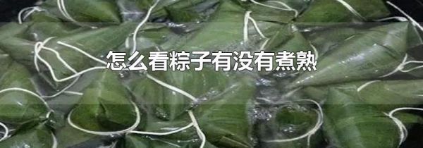 怎么看粽子有没有煮熟