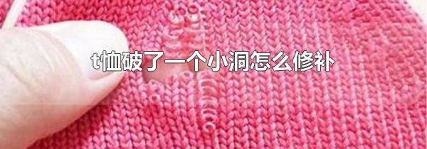 t恤破了一个小洞怎么修补