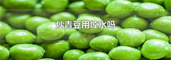 炒青豆用焯水吗
