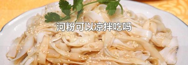 河粉可以凉拌吃吗