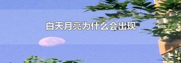 白天月亮为什么会出现