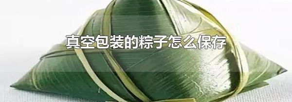 真空包装的粽子怎么保存