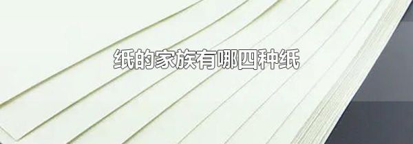 纸的家族有哪四种纸